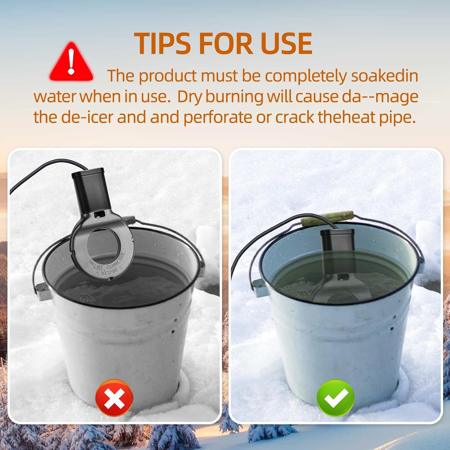 Cast Aluminum Submergible Stock Tank Heater De-icer - Image 5