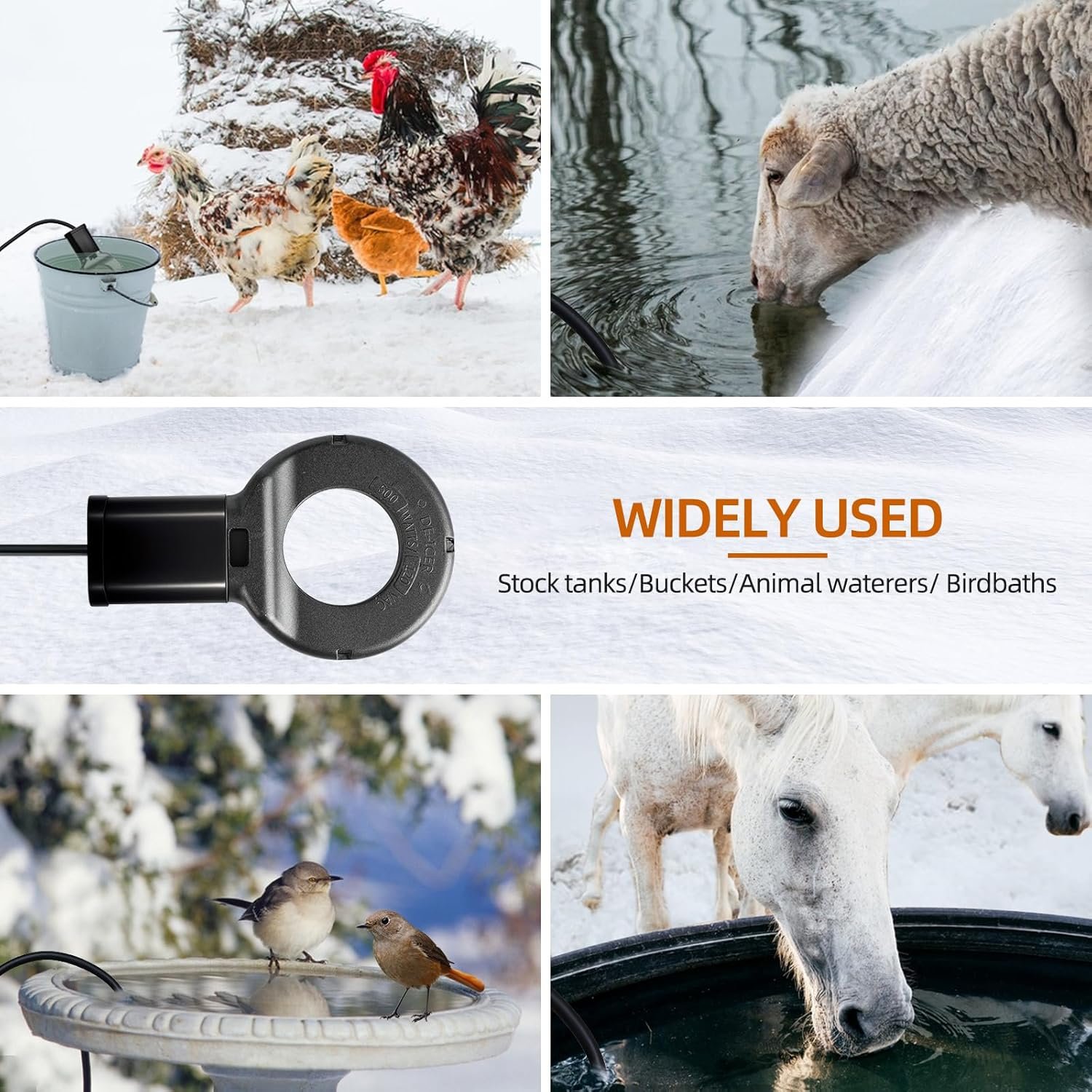 Cast Aluminum Submergible Stock Tank Heater De-icer - Image 4