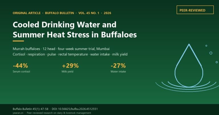 Amelioration of Physiological Responses, Cortisol and Milk Yield in Buffaloes by Regulating Their Drinking Water Temperature During Summer Season